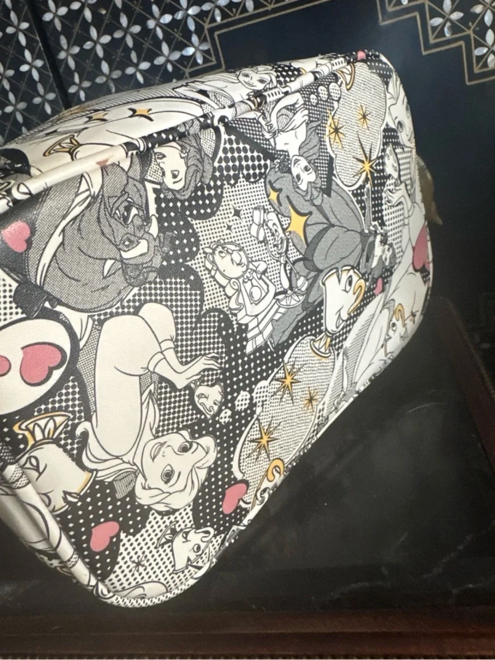 Petunia Pickle Bottom Beauty & the Beast  Cosmetic Case with Rose Gold Accents